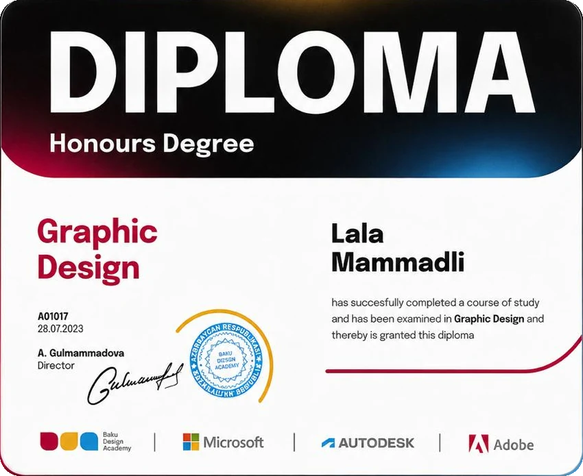 Baku Design Academy — Graphic Design, Honours Degree Diploma